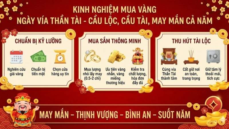Kinh nghiệm mua vàng ngày vía Thần Tài đầy đủ nhất, đúng nhất Kinh nghiệm mua vàng ngày vía Thần Tài đầy đủ nhất, đúng nhất