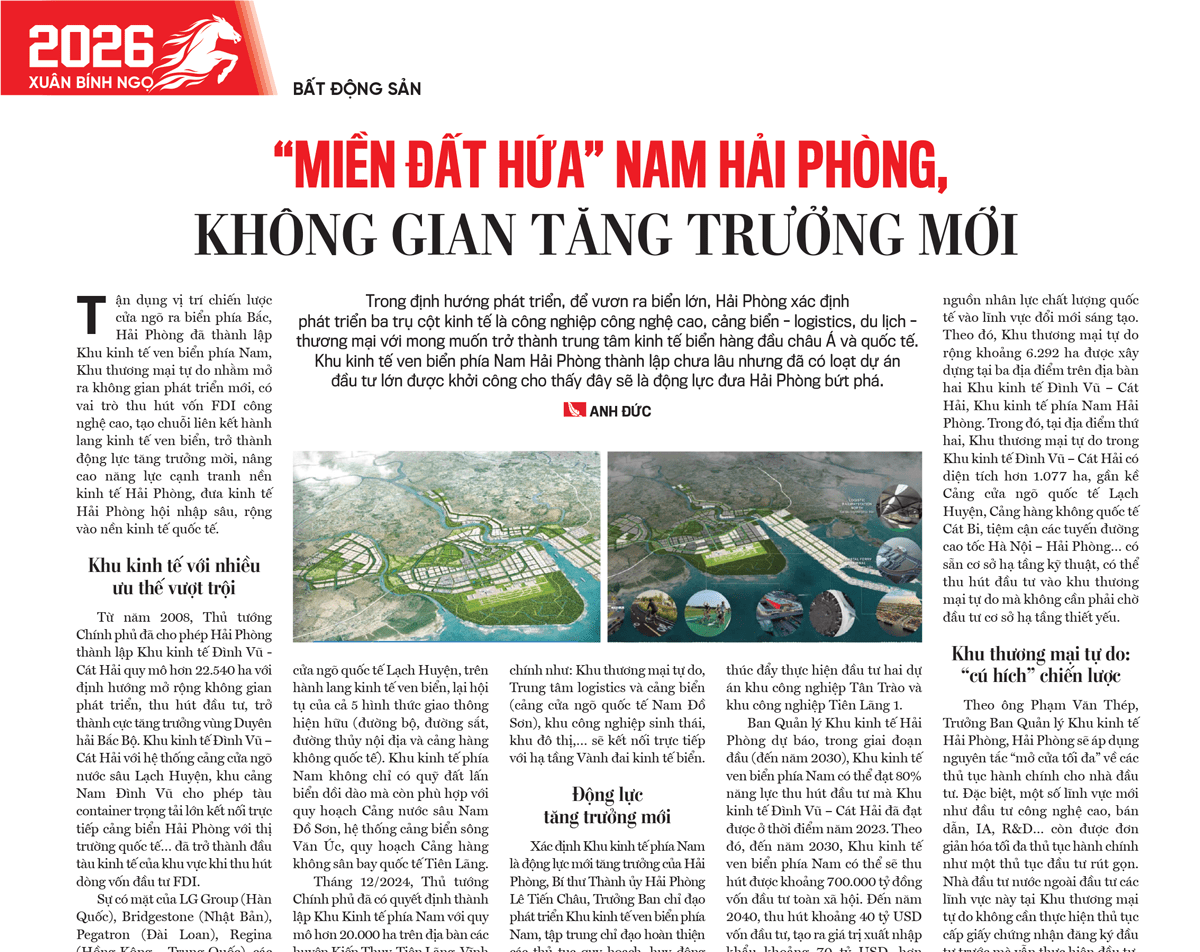 “Miền đất hứa” Nam Hải Phòng, không gian tăng trưởng mới