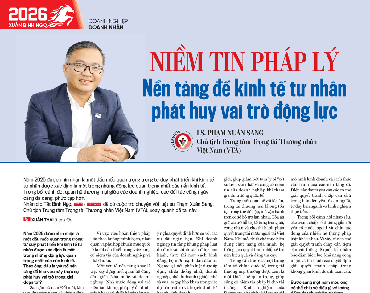 Niềm tin pháp lý: Nền tảng để kinh tế tư nhân phát huy vai trò động lực