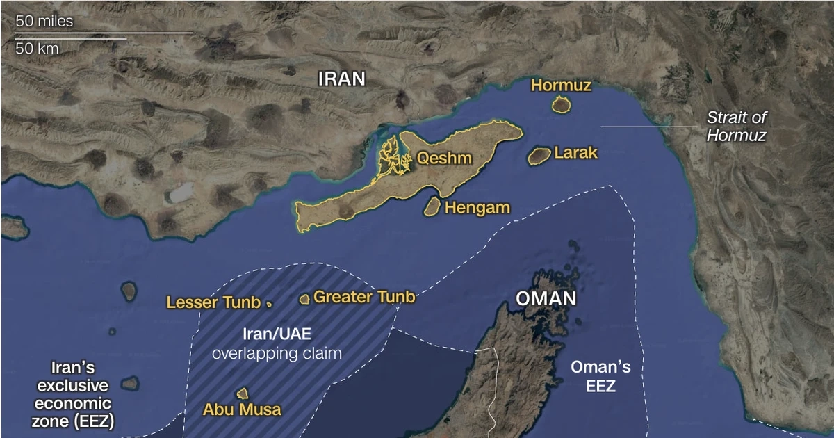 Bảy hòn đảo nắm giữ ‘chìa khoá’ eo biển Hormuz