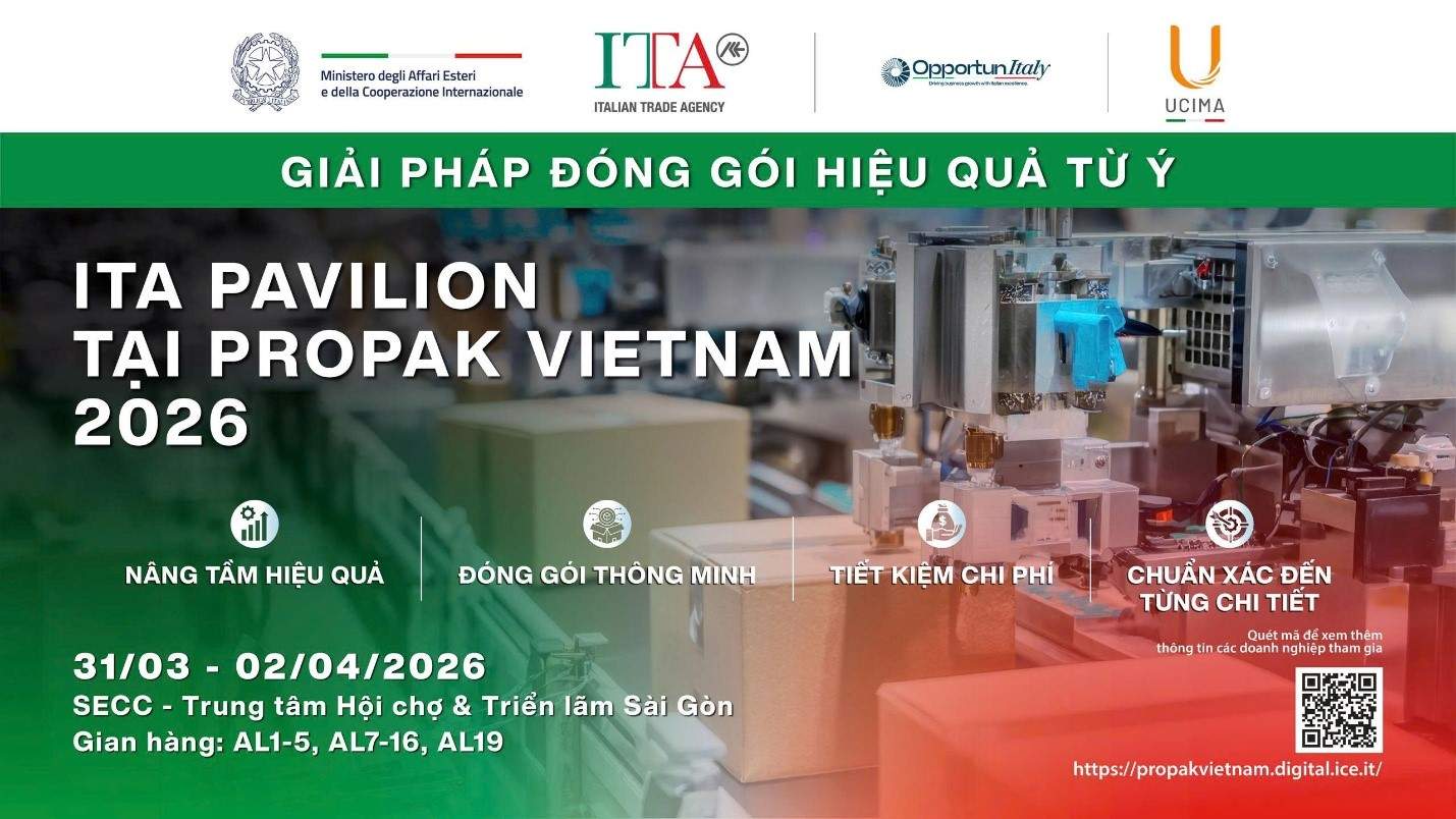 Giải pháp đóng gói từ Ý tại ProPak Vietnam 2026