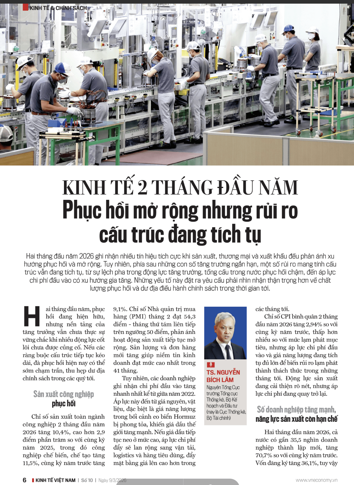 Kinh tế 2 tháng đầu năm: Phục hồi mở rộng nhưng rủi ro cấu trúc đang tích tụ