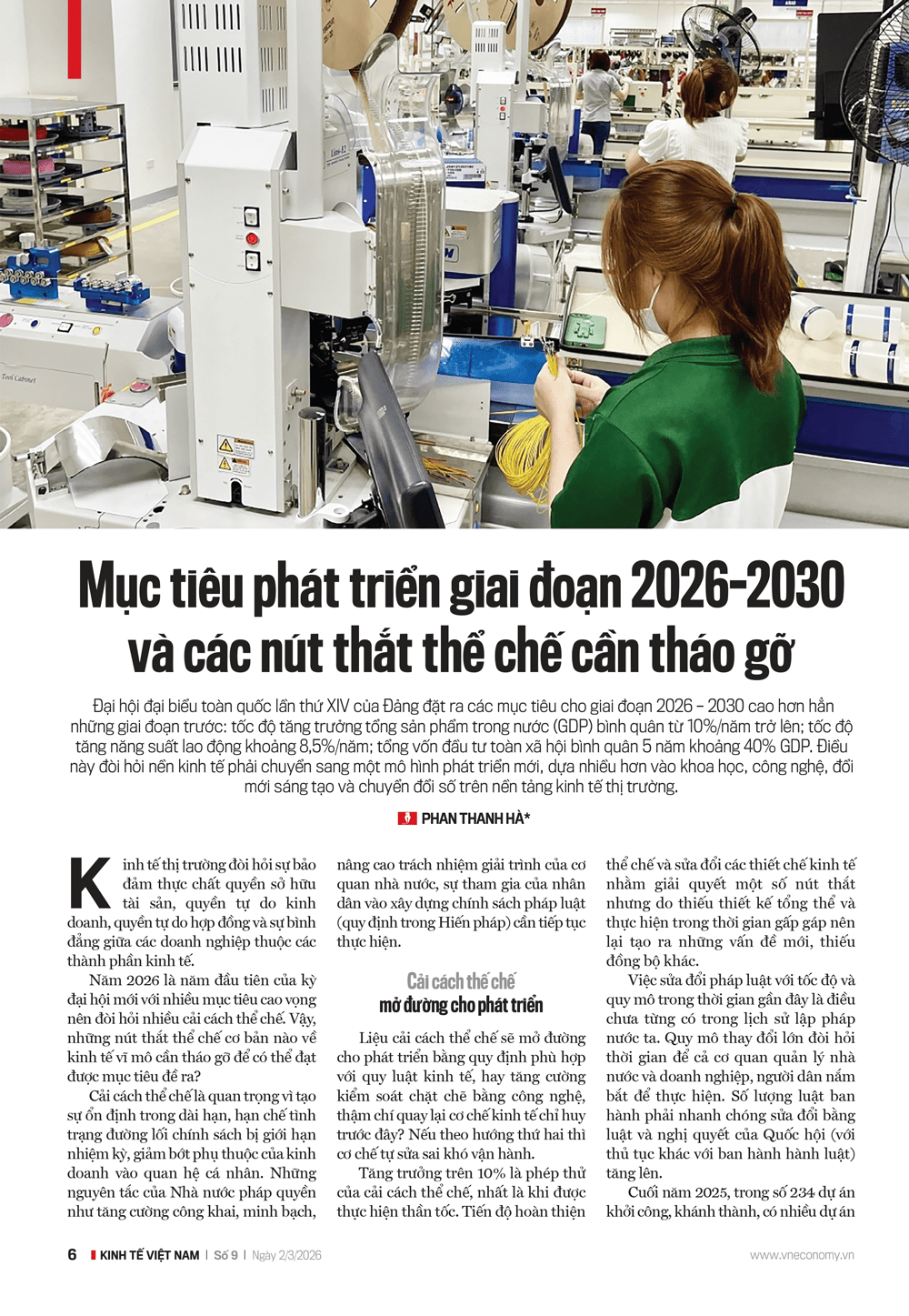 Mục tiêu phát triển giai đoạn 2026-2030 và các nút thắt thế chế cần tháo gỡ