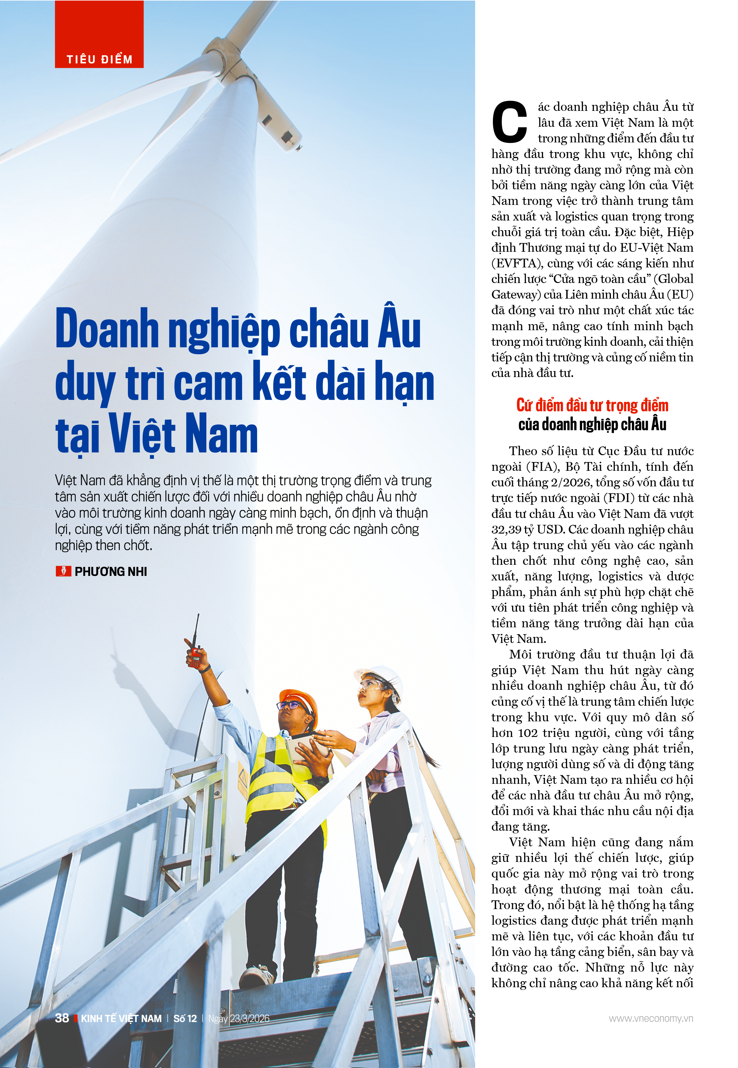 Nhà đầu tư châu Âu duy trì cam kết dài hạn tại Việt Nam
