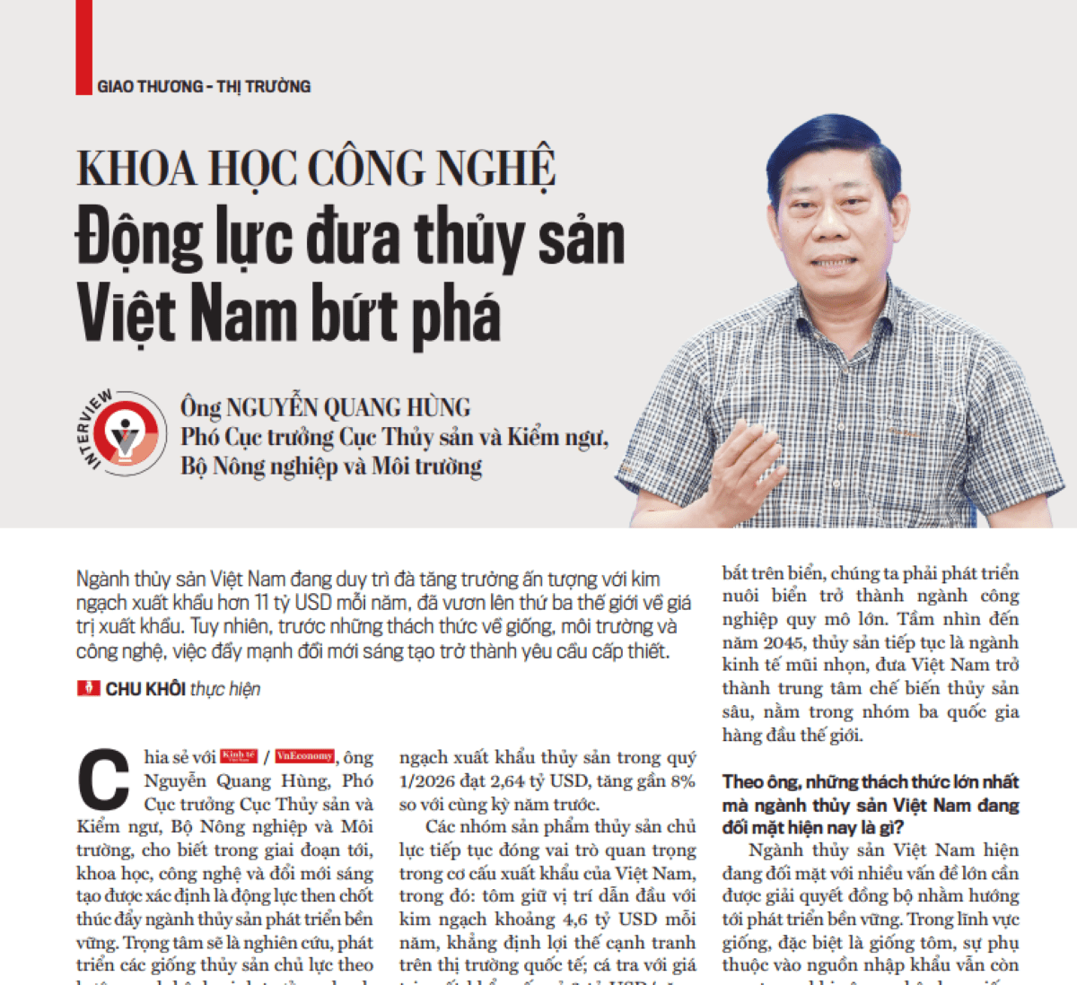 Khoa học công nghệ: Động lực đưa thủy sản Việt Nam bứt phá