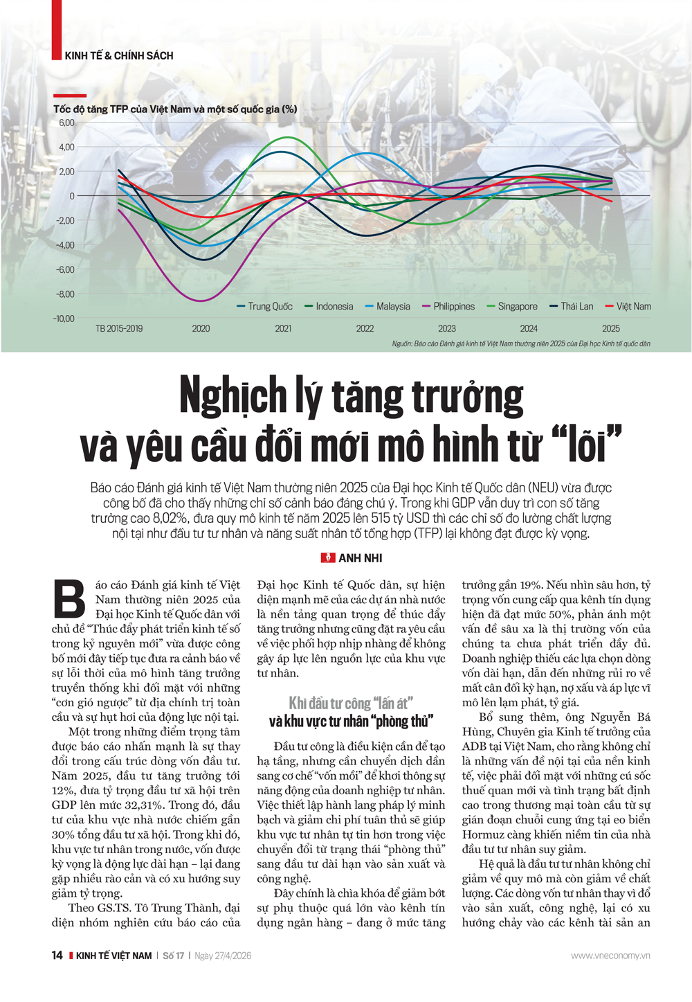 Nghịch lý tăng trưởng và yêu cầu đổi mới mô hình từ “lõi”
