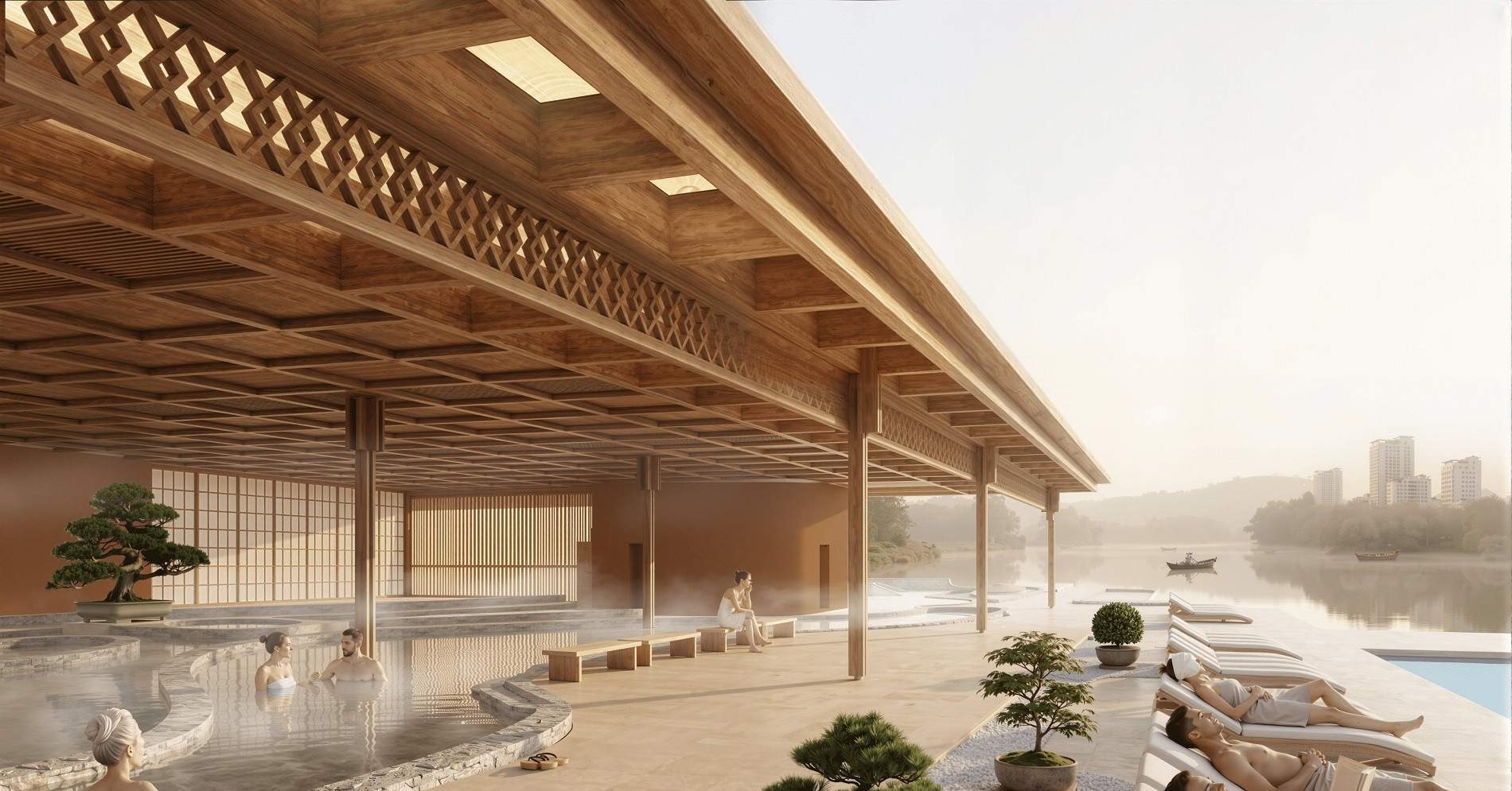 Tinh hoa khoáng nóng tại Onsen 3, Charmora City Nam Nha Trang  