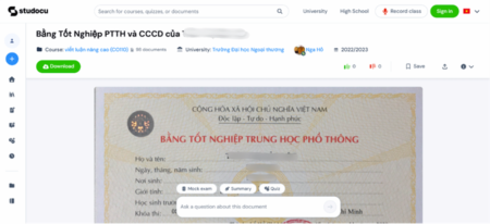 Nguy cơ lộ dữ liệu cá nhân từ các nền tảng chia sẻ tài liệu học tập