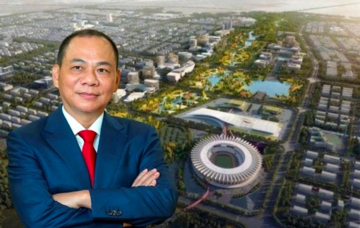 Tỷ phú Phạm Nhật Vượng trực tiếp đi thị sát “siêu đô thị” 59.000 tỷ đồng, là nơi ở tương lai của 200.000 cư dân Tỷ phú Phạm Nhật Vượng trực tiếp đi thị sát “siêu đô thị” 59.000 tỷ đồng, là nơi ở tương lai của 200.000 cư dân