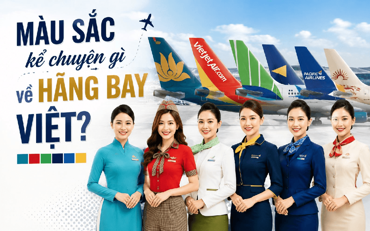 Vì sao Vietnam Airlines chọn xanh ngọc, Vietjet gắn với màu đỏ? Vì sao Vietnam Airlines chọn xanh ngọc, Vietjet gắn với màu đỏ?