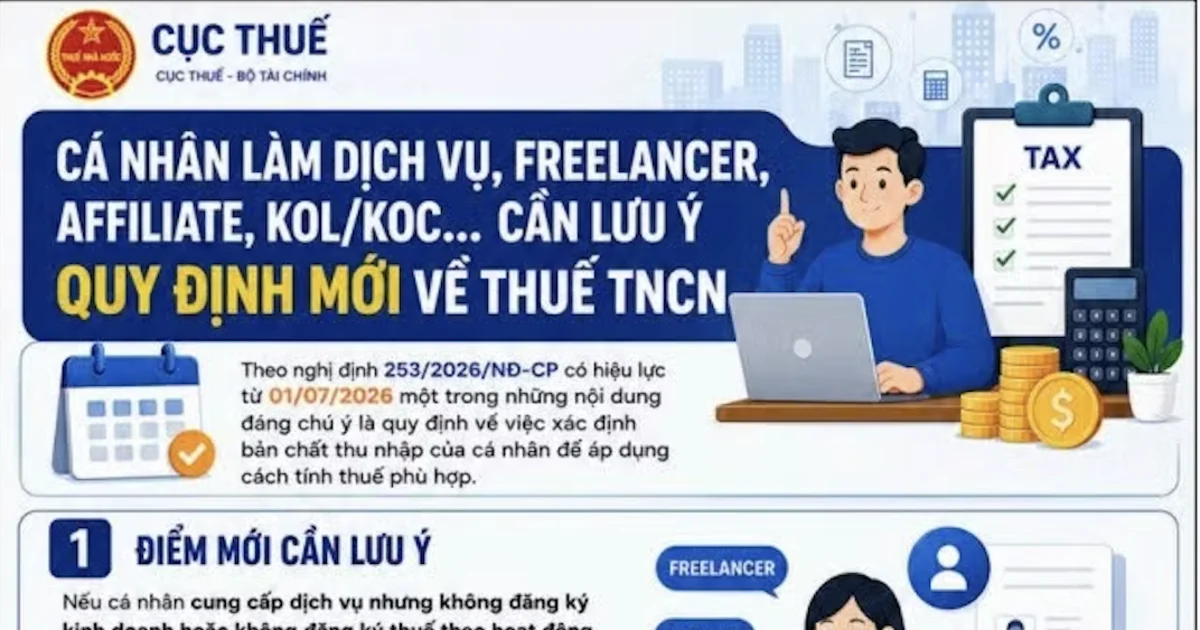 Thuế cho Freelancer, Affiliate và KOL: 7% hay 35%?