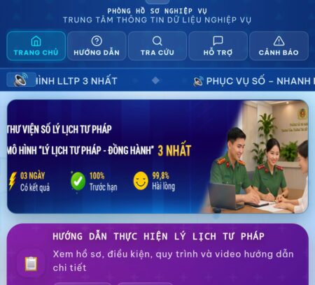 Tra cứu thủ tục cấp lý lịch tư pháp trên thư viện số