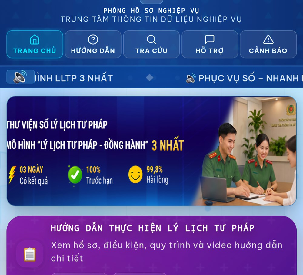 Tra cứu thủ tục cấp lý lịch tư pháp trên thư viện số Tra cứu thủ tục cấp lý lịch tư pháp trên thư viện số