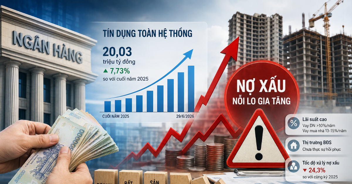 Tín dụng tăng tốc và nguy cơ nợ xấu 2026 Tín dụng tăng tốc và nguy cơ nợ xấu 2026